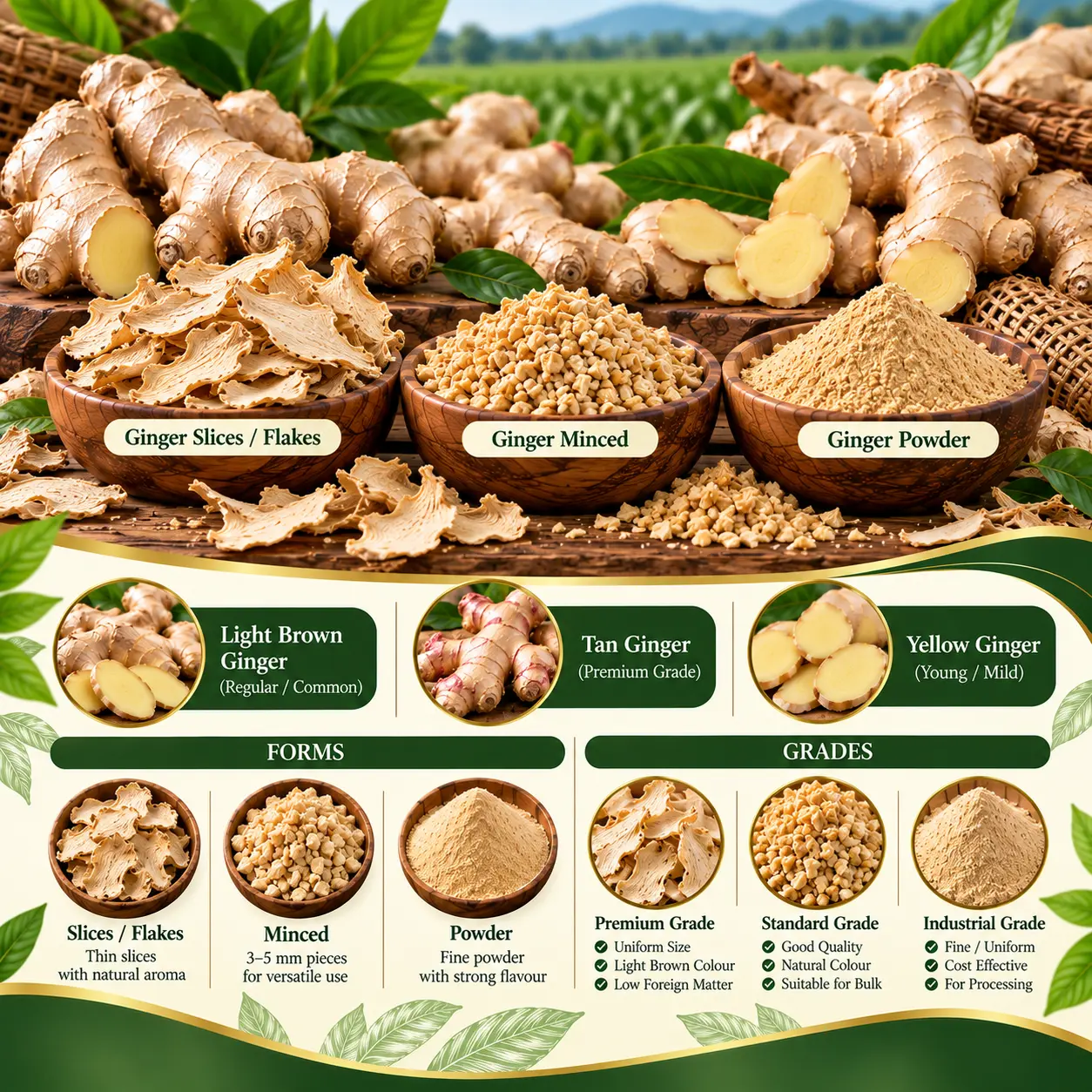 Dehydrated Ginger - Ramada Exports